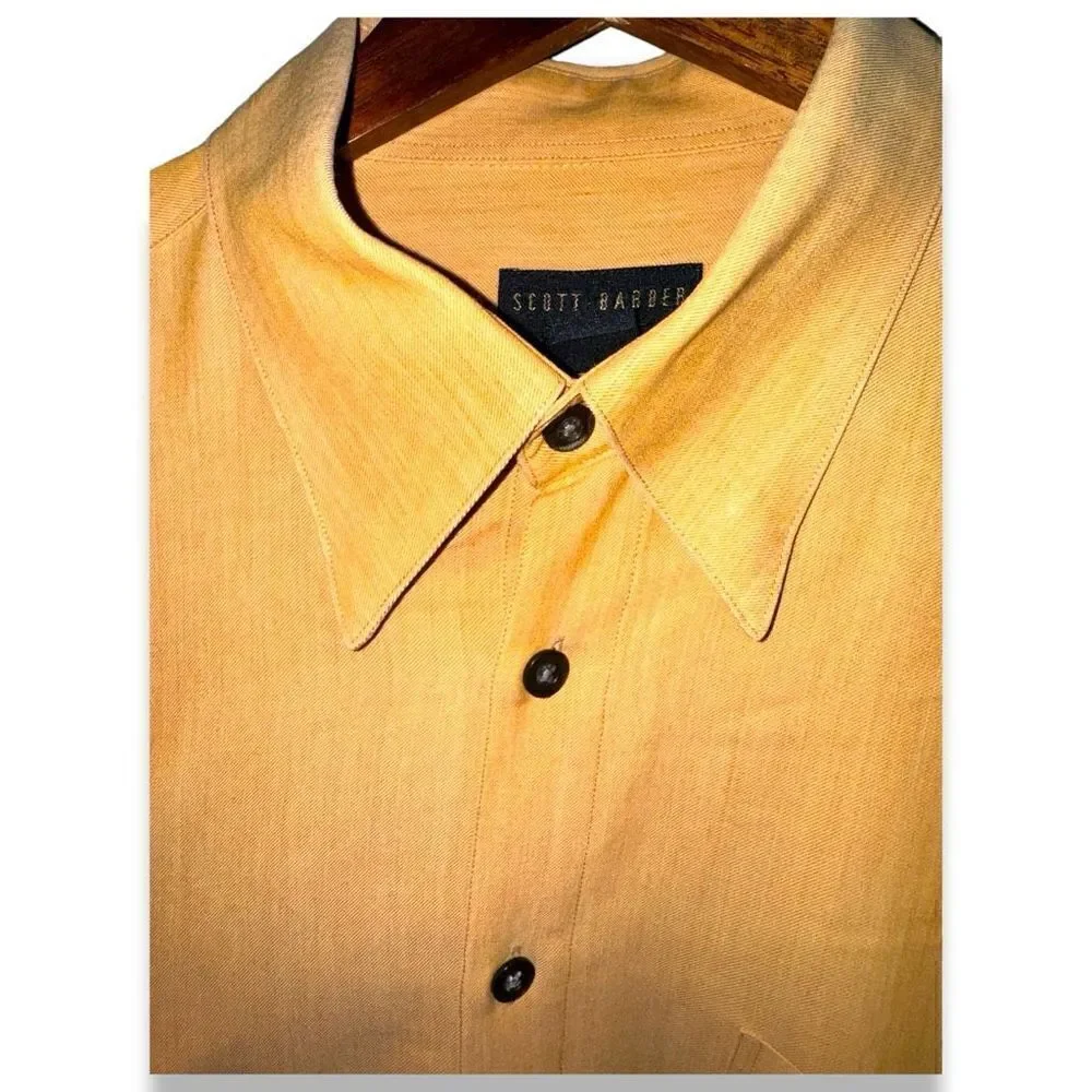 Scott Barber Golden Yellow Button Down Shirt Size XL